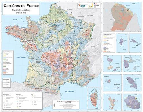 Carte des carrières de France